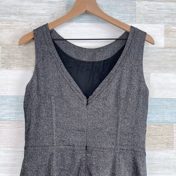 Talbots Tweed Wool Blend Sheath Dress & Jacket Suit Set Gray Career Womens 6 8 - Picture 8 of 12
